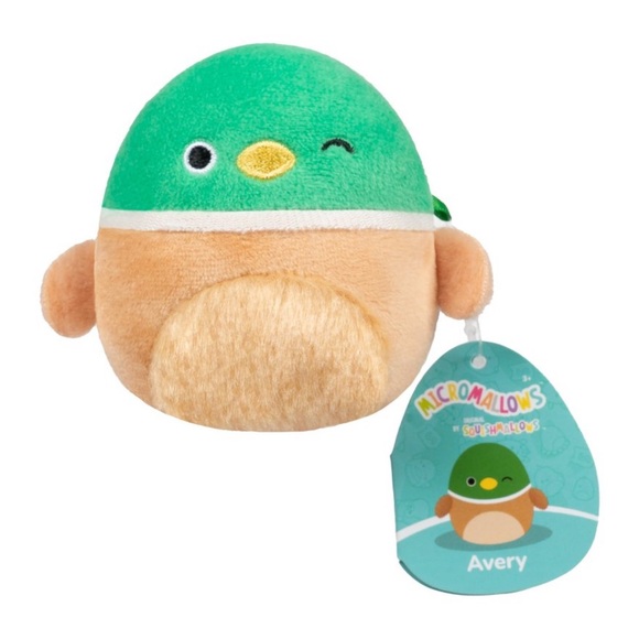 Squishmallows Other - AVERY Squishmallows Mallard Duck Micromallows 2.5" NWT Plush- S1